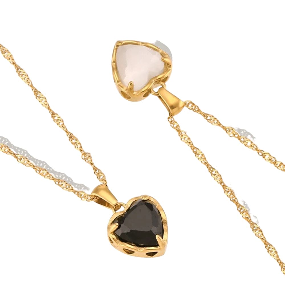 Collar de llama de corazón