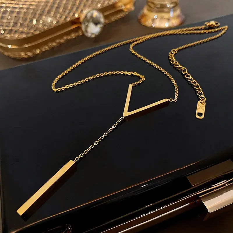 V-Shaped Long Necklace