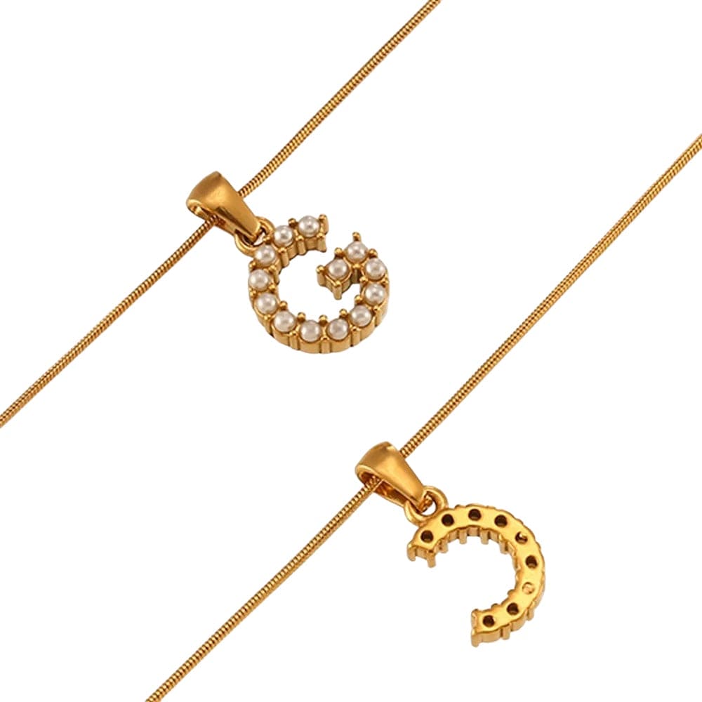Your initial pearl necklace