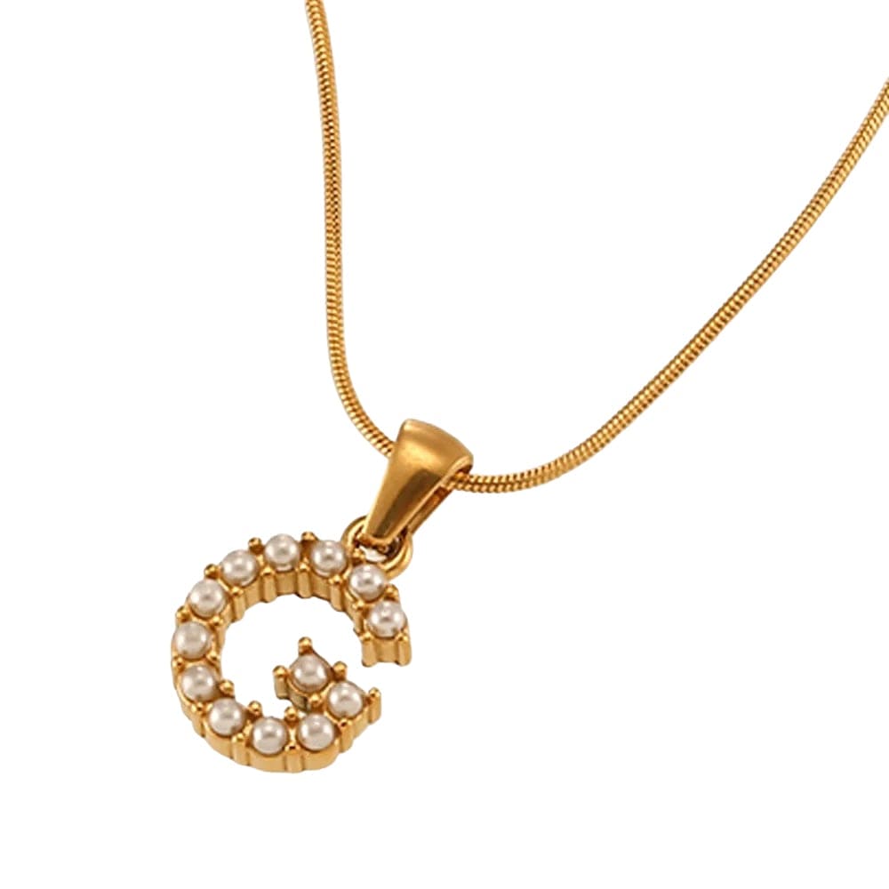 Your initial pearl necklace