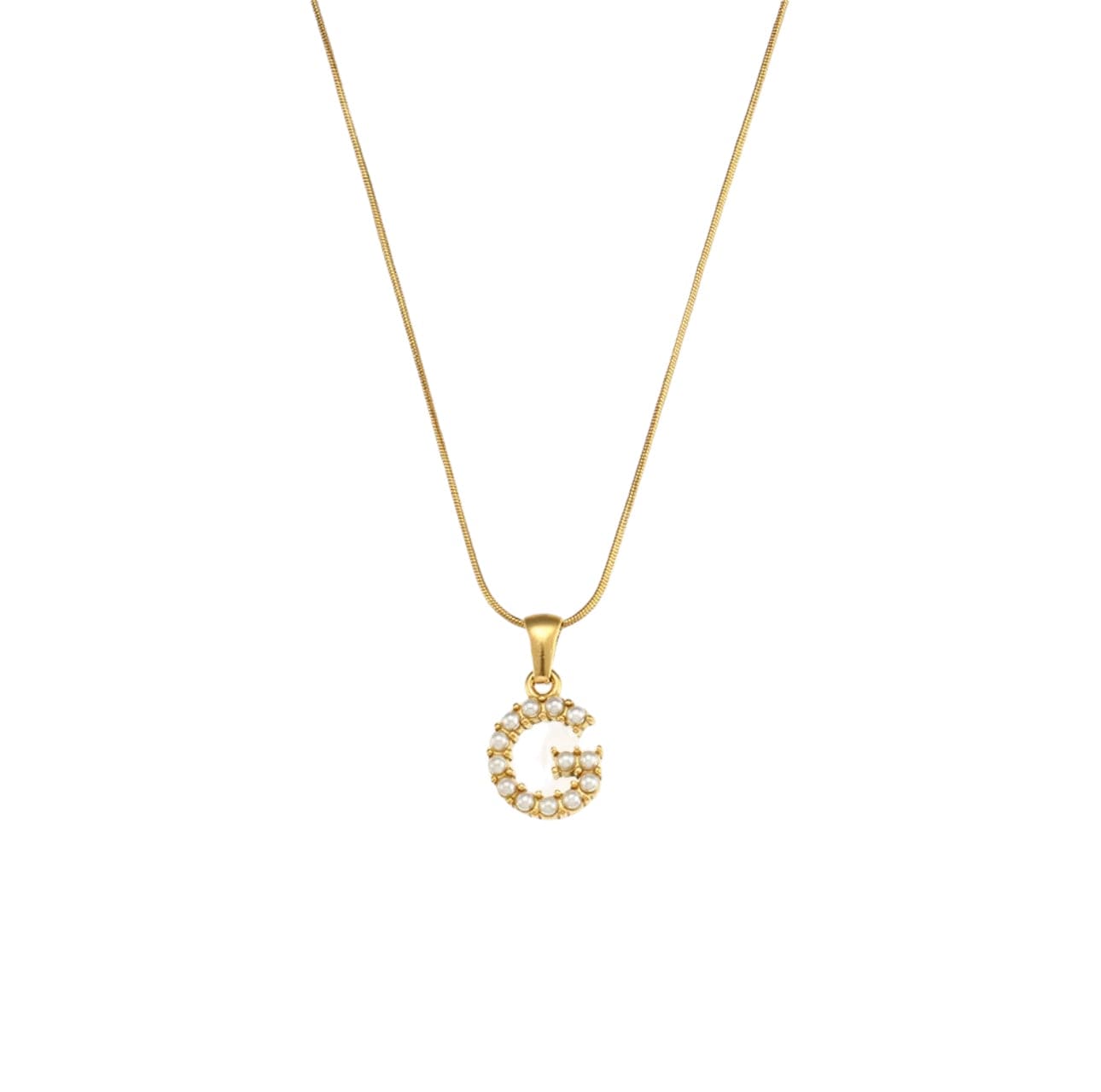 Your initial pearl necklace