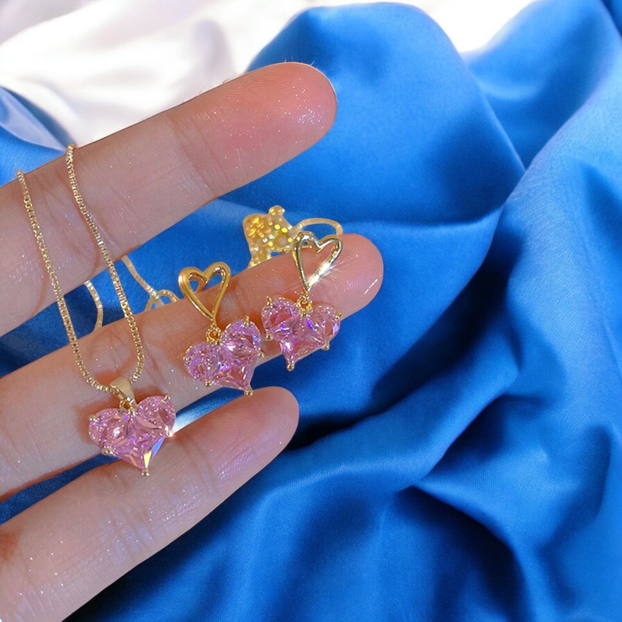 Pink heart set
