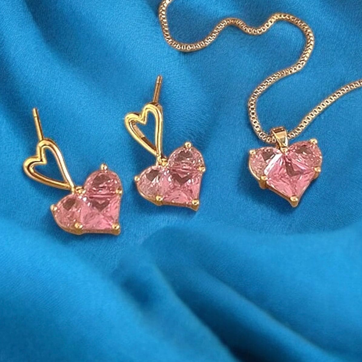 Pink heart set