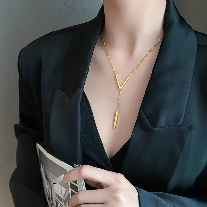 V-Shaped Long Necklace