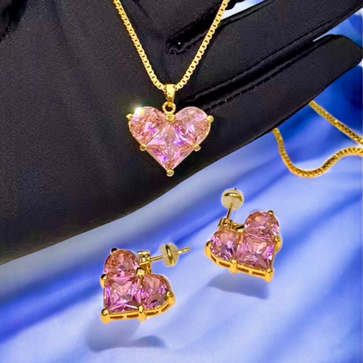 Pink heart set